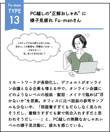 Fu-man TYPE 13 PC越しの"正解おしゃれ"に様子見疲れ Fu-manさん