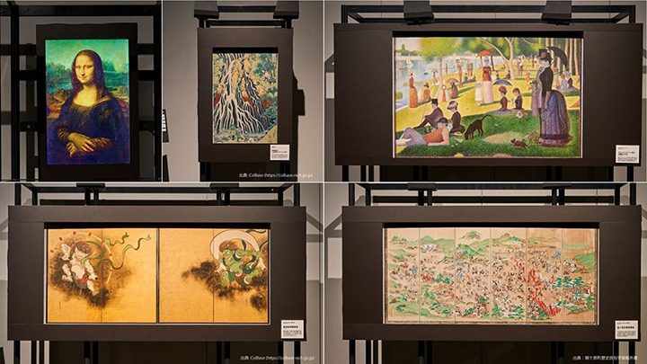 写真：本イベントで展示された、「モナリザ」や「風神雷神図屏風」など5つの体験型アート作品