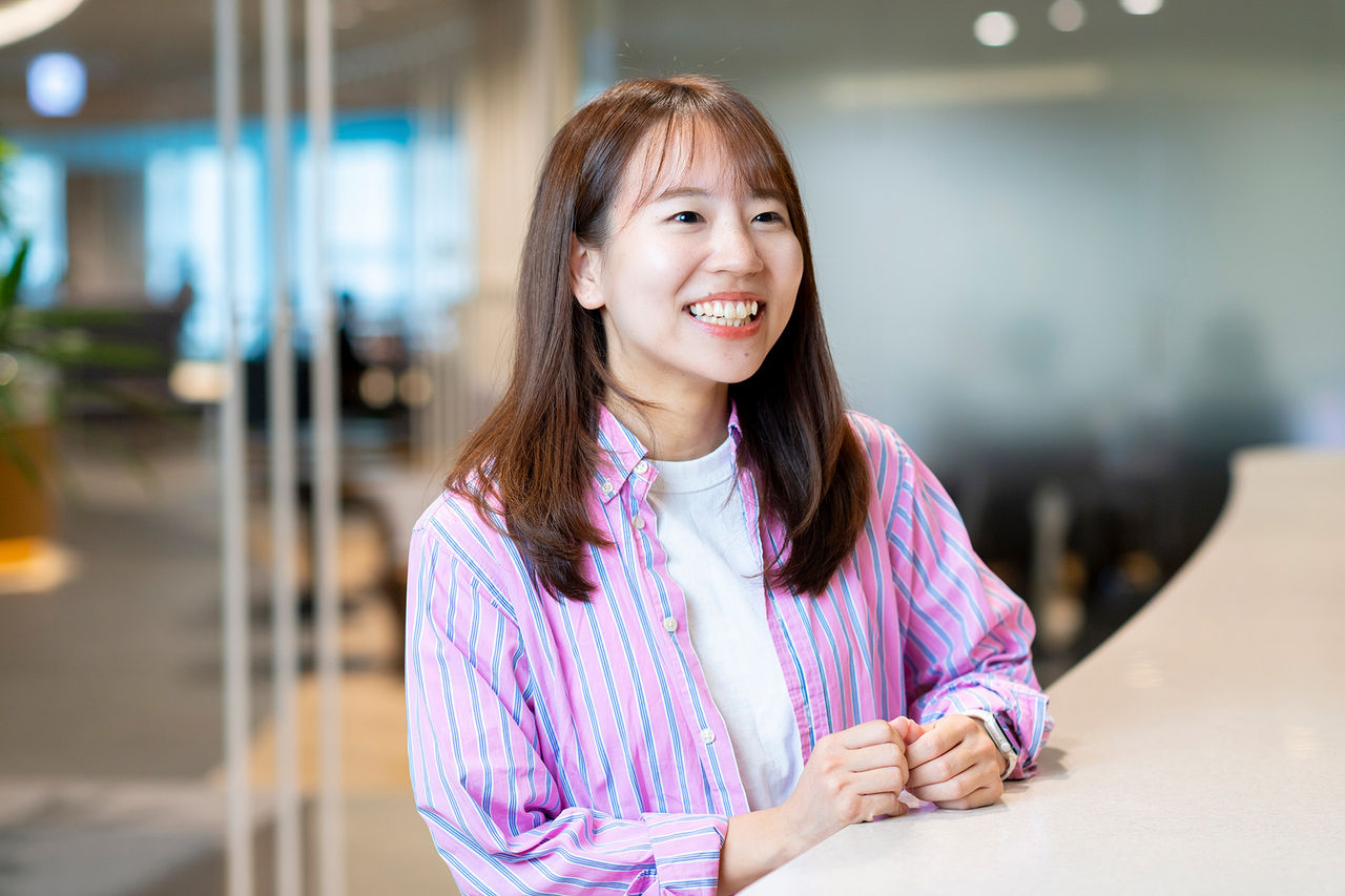 写真：コンテストの手応えを語る越智